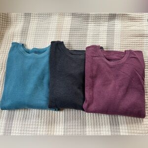 Time and Tru Women’s Crewneck Sweatshirts- Teal, Dark Gray and Burgundy